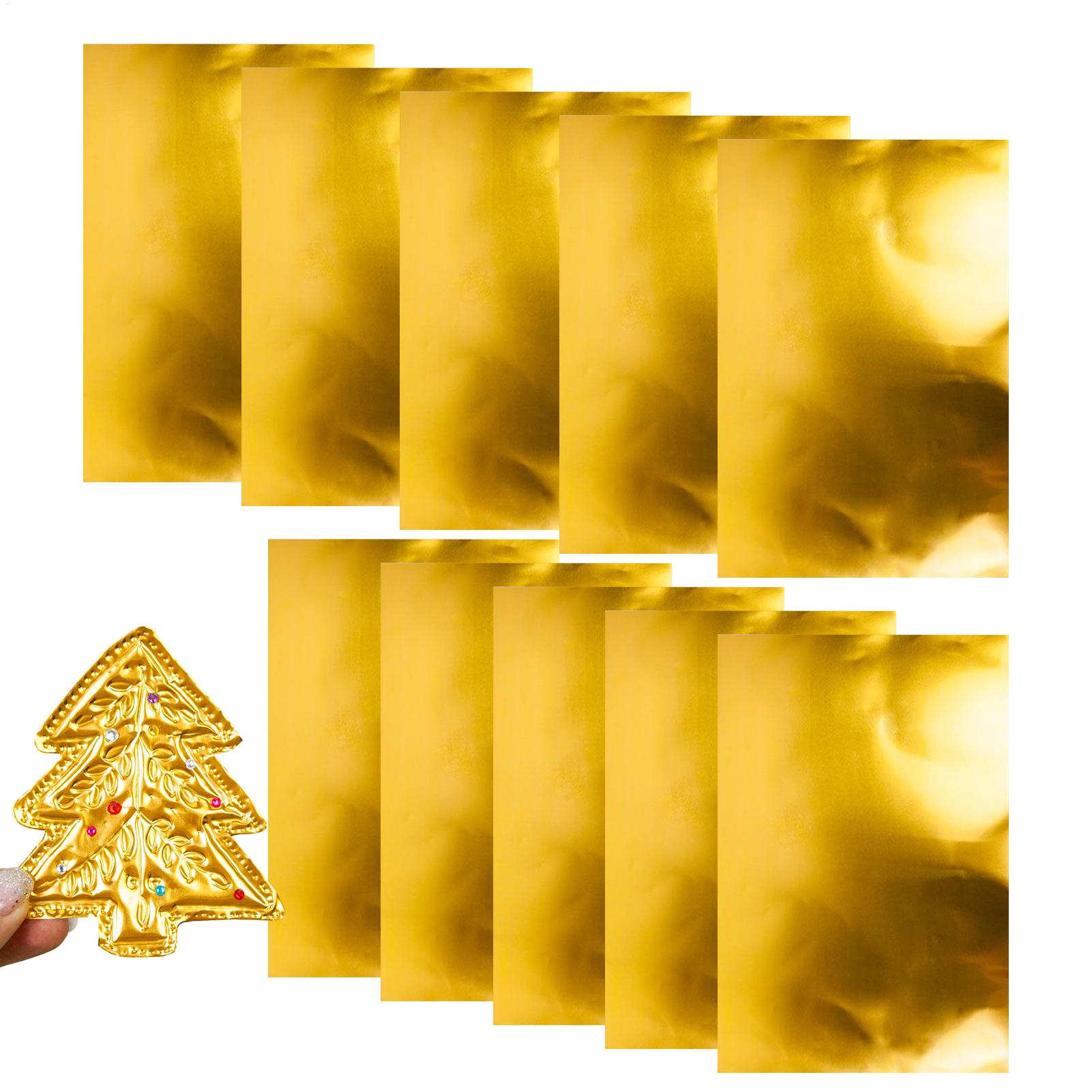 Gold Foil Flakes - 20x30cm Aluminum Foil Craft Sheets Gold/Silver