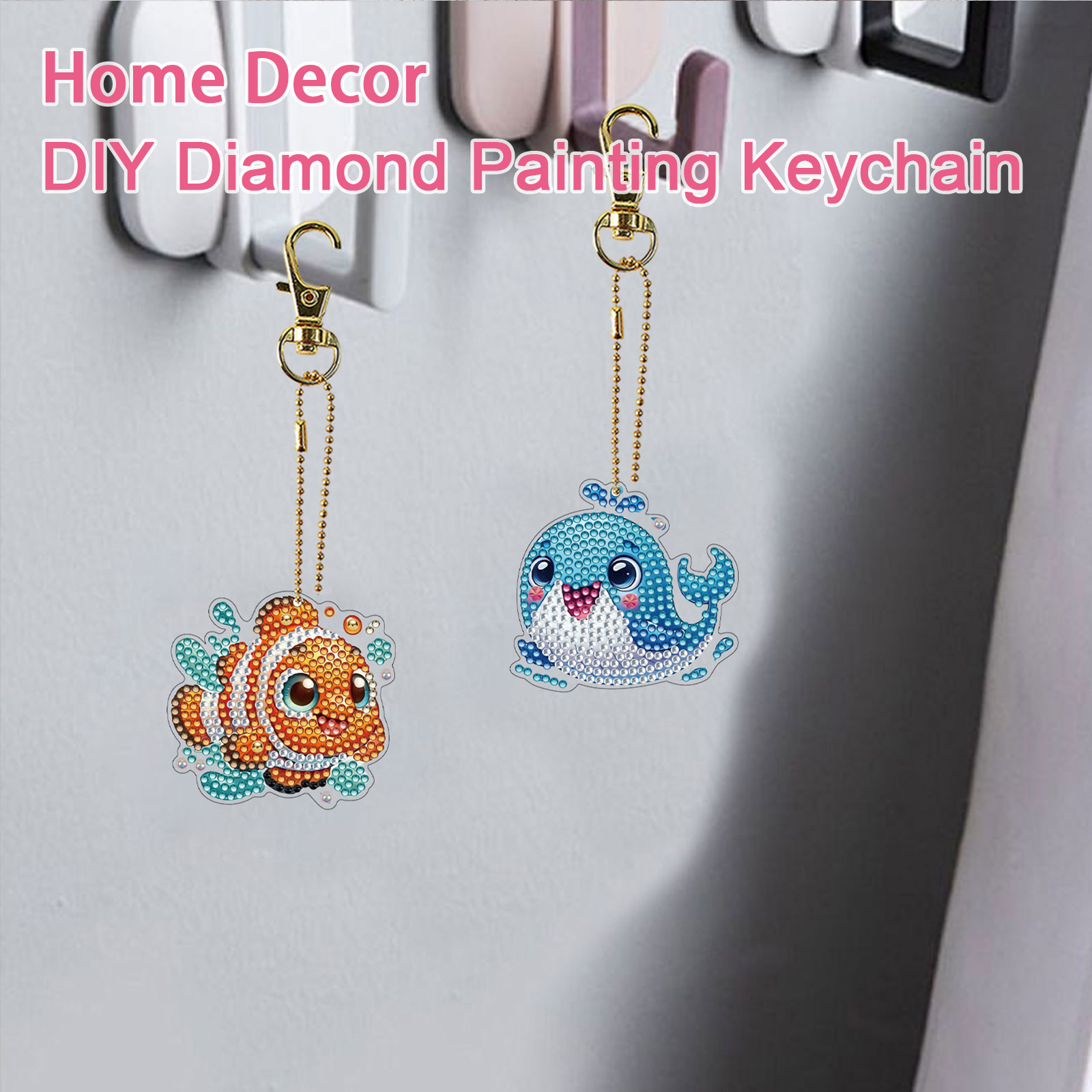 Resin Craft For Beginners - 15Pcs DiY Diamond Art Keychain Ornaments
