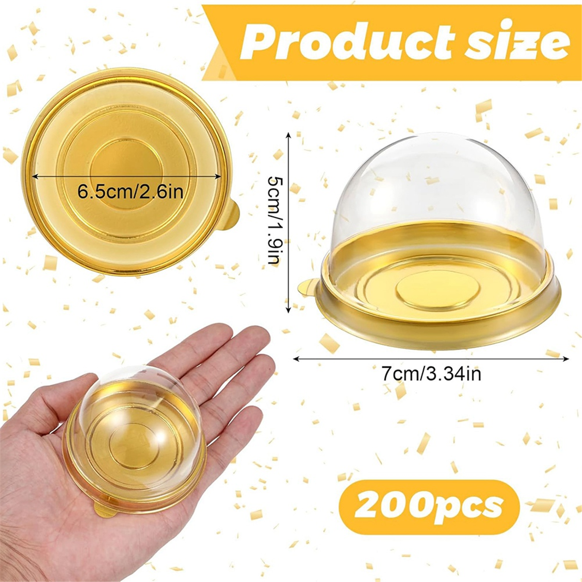 Dome Mold Clear - A06K Charcuterie Domes with Lids 200