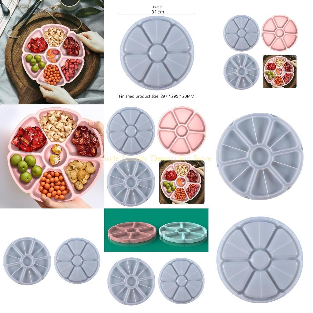 Serving Tray Mold - D46E Handmade Desk Decor Mold Petal