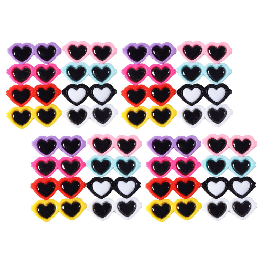 Resin Crafts Diy - 50Pcs Delicate Glasses Resin Charms for