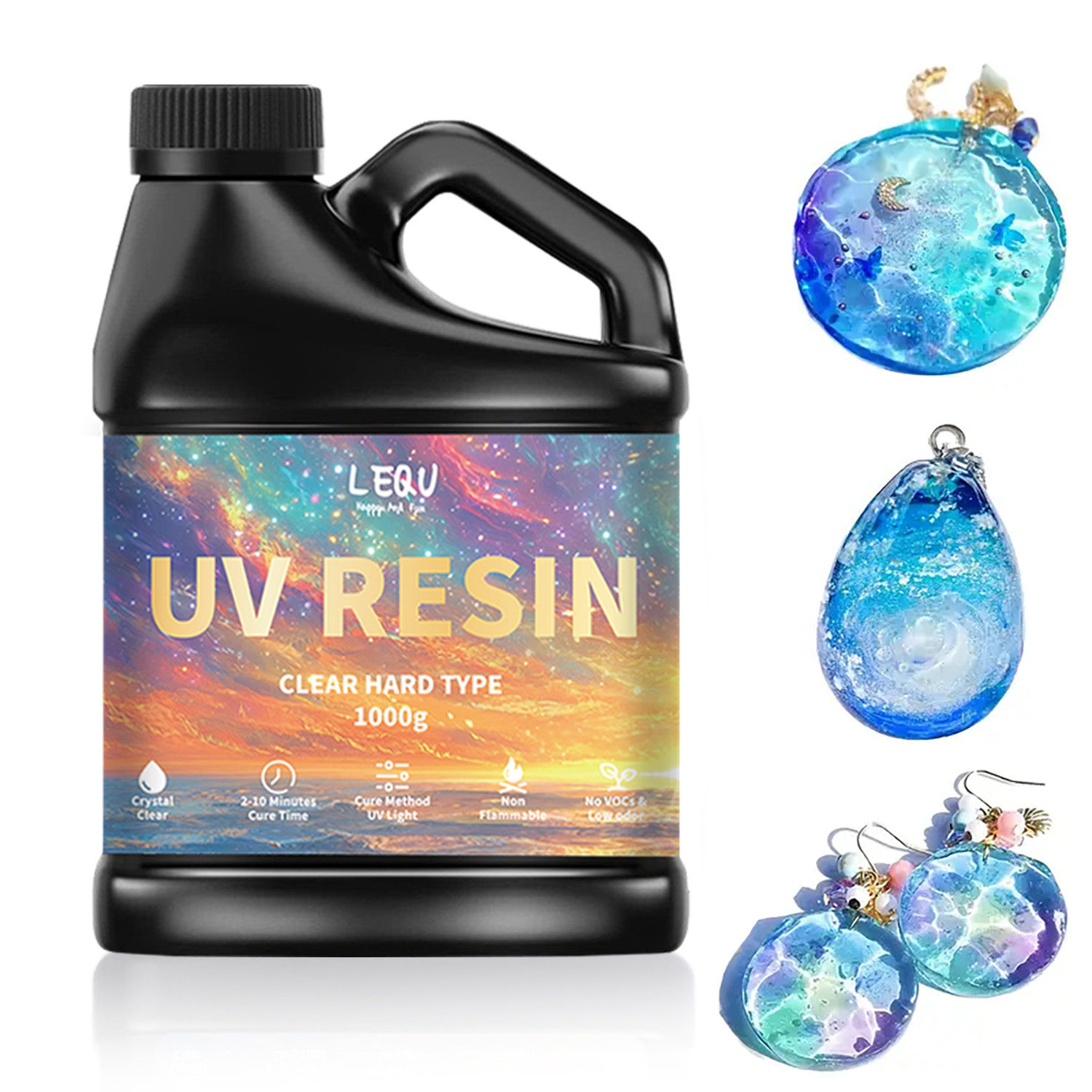 Resin Craft Material - 100/200/500/1000g UV Epoxy Resin Glue High