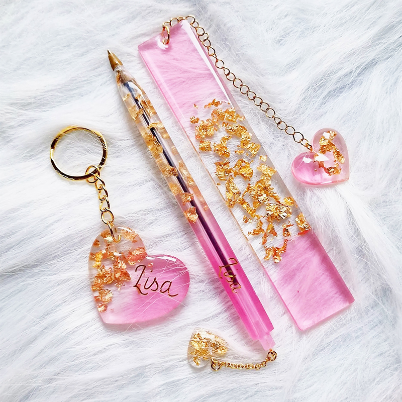 Transparent Pen and Bookmark S – Gold Foil Flakes recenzja i cena
