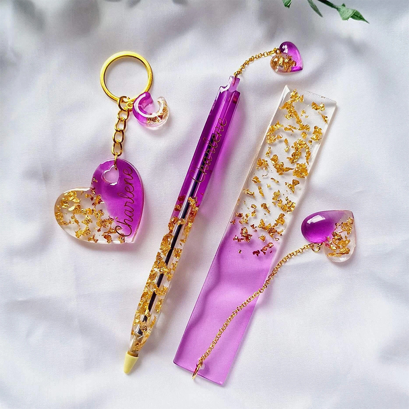 Transparent Pen and Bookmark S – Gold Foil Flakes recenzja i cena