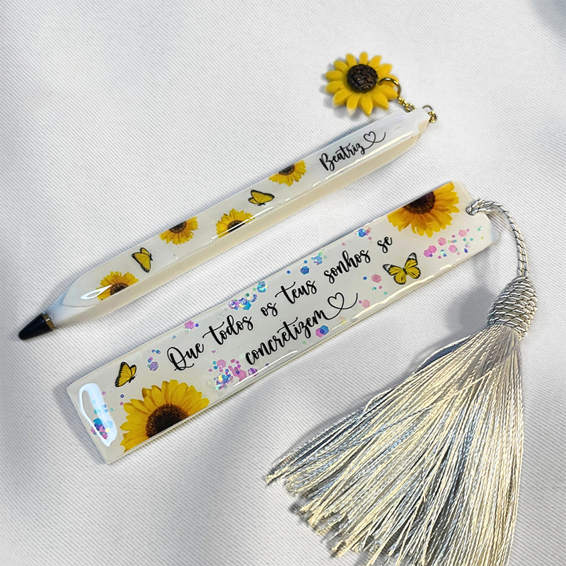 Transparent Pen and Bookmark S – Gold Foil Flakes recenzja i cena
