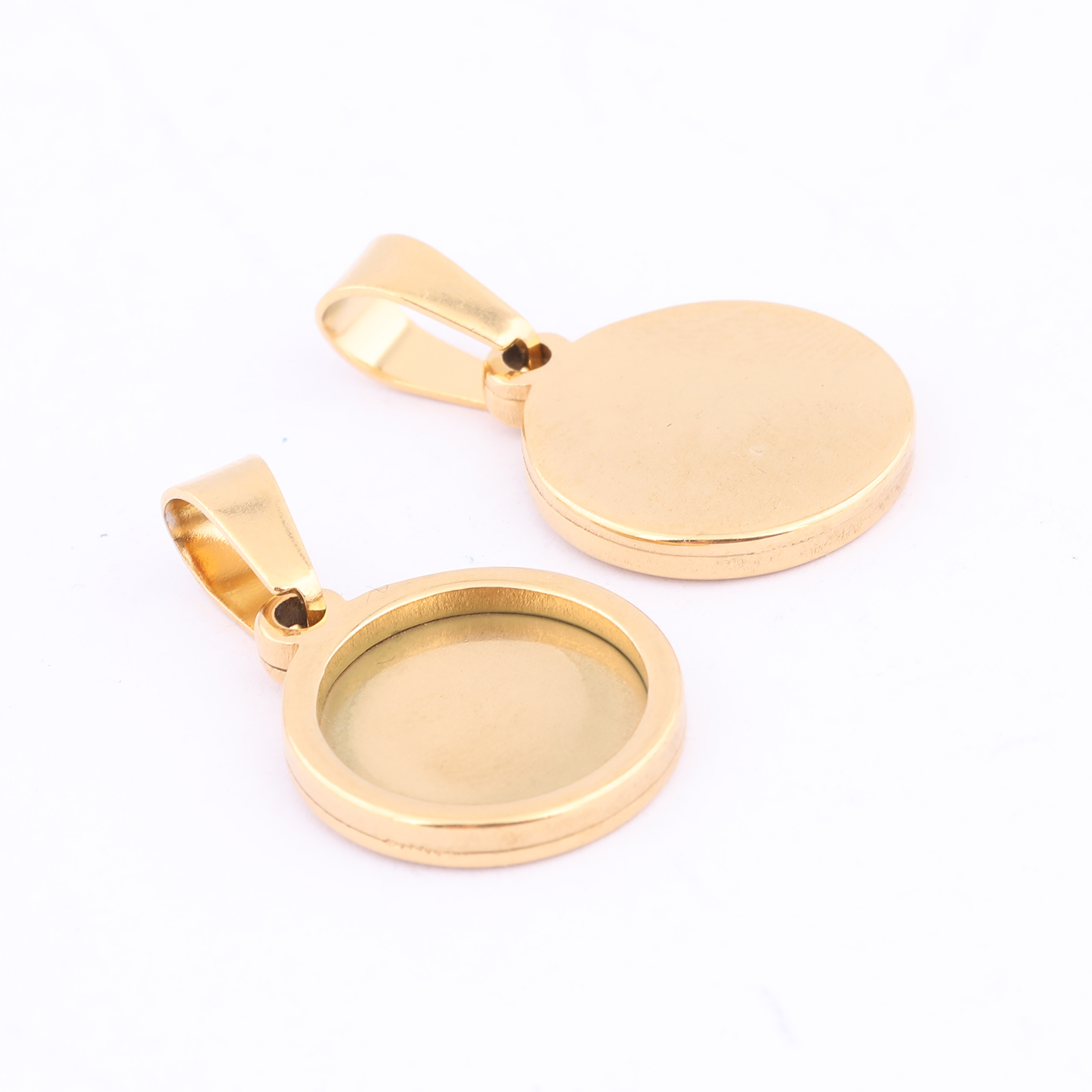 10pcs Gold Plated Black 12mm R – Bezels Set Pendant recenzja i cena