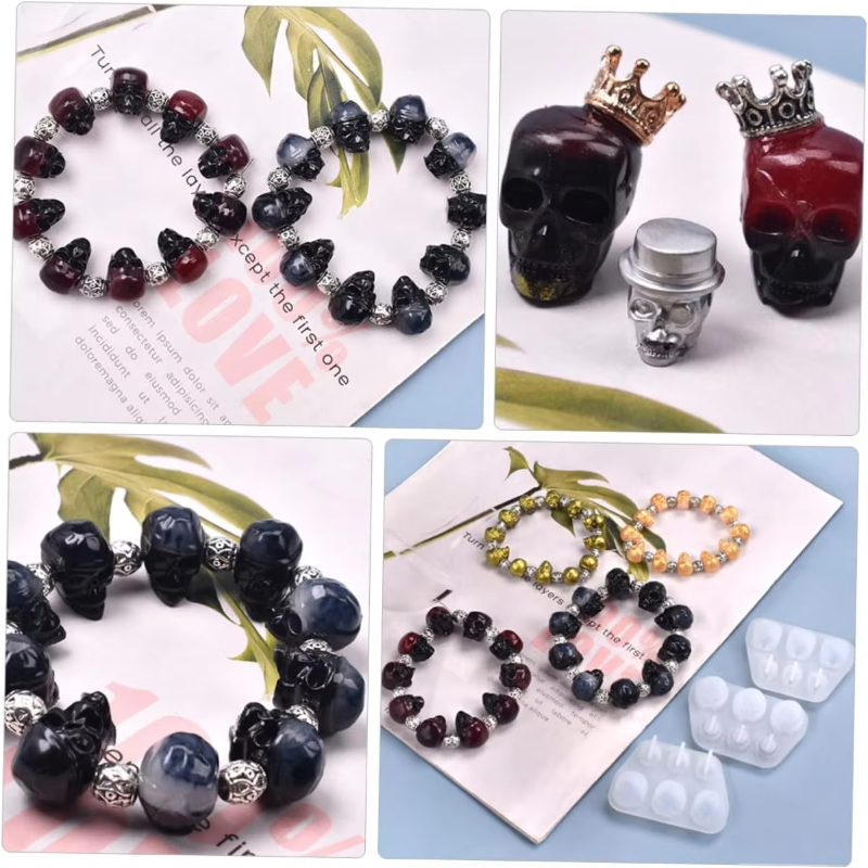 3Pcs Skull Pendant Resin Mold  – Resin Craft Ideas recenzja i cena