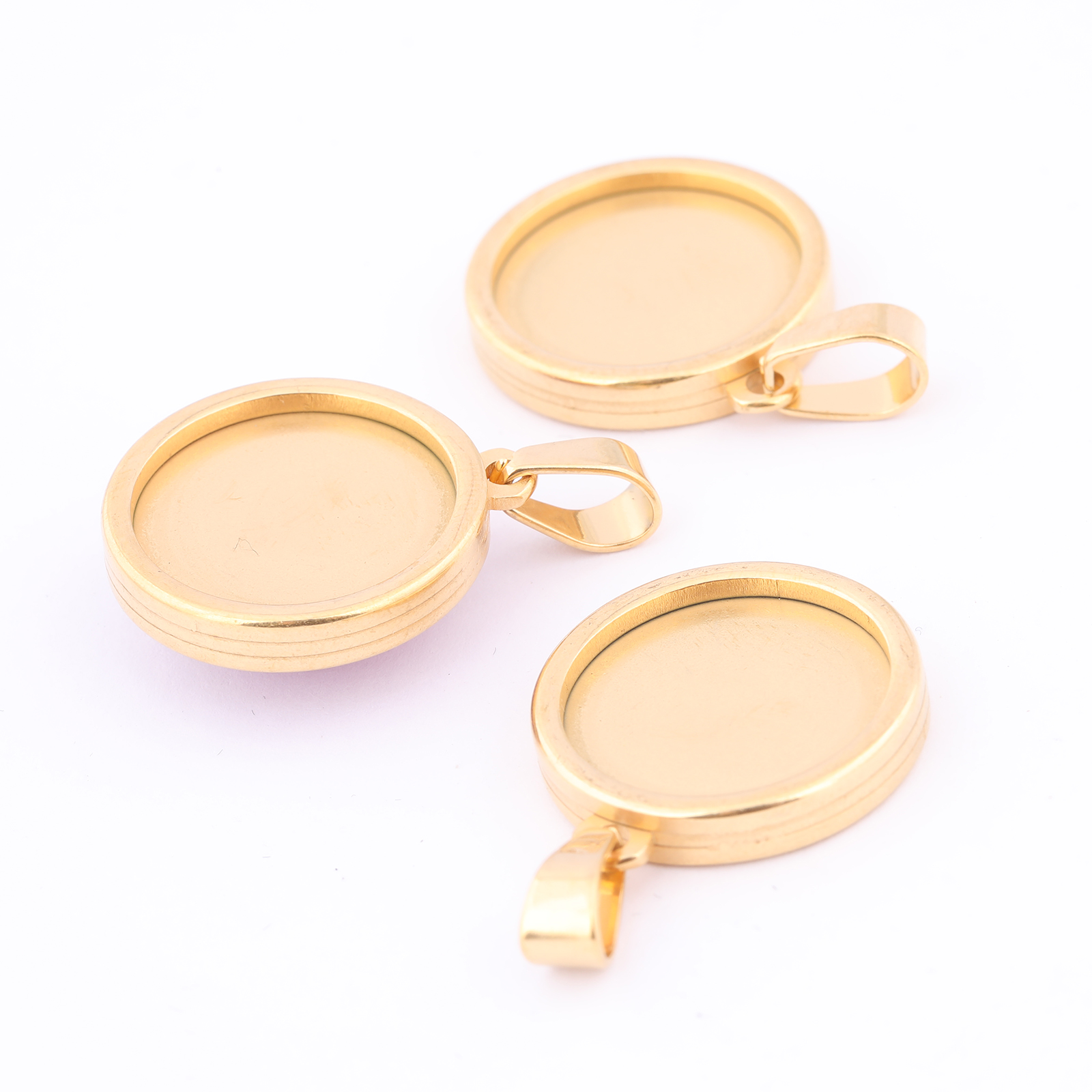 5pcs Stainless Steel Gold Plat – Bezels Set Pendant recenzja i cena