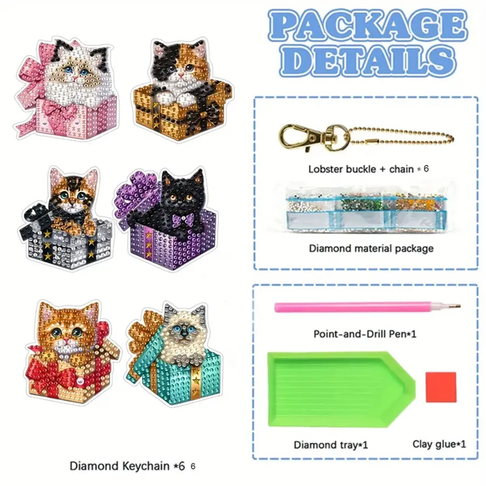 6-piece DIY Diamond Keychain - – Resin Craft Kit recenzja i cena