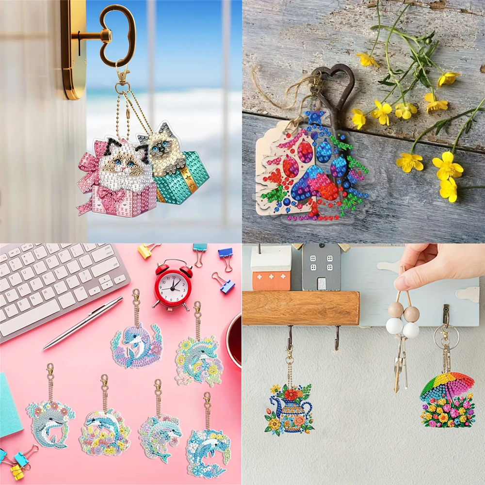 6-piece DIY Diamond Keychain - – Resin Craft Kit recenzja i cena