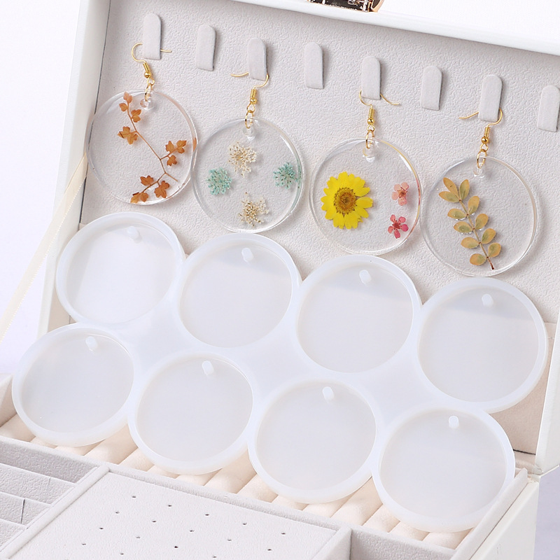 8/12pcs Round Oval Pendants Re – Gold Foil Flakes recenzja i cena