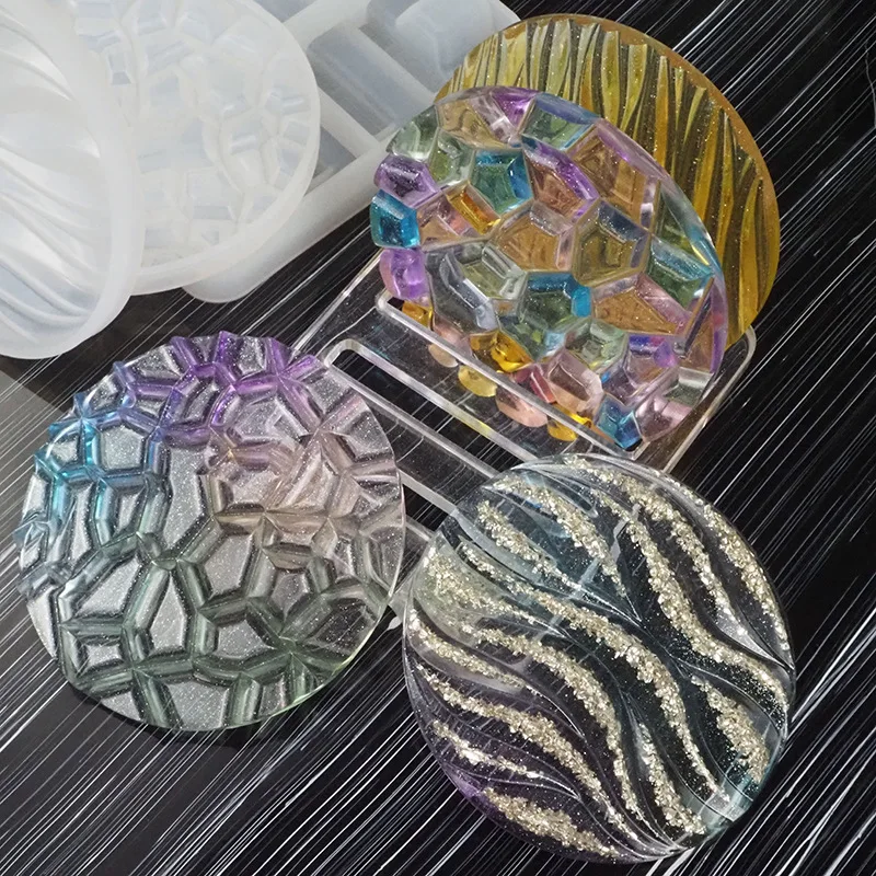 DIY Crystal Epoxy Mold Wave Di – Coaster Mold Round recenzja i cena
