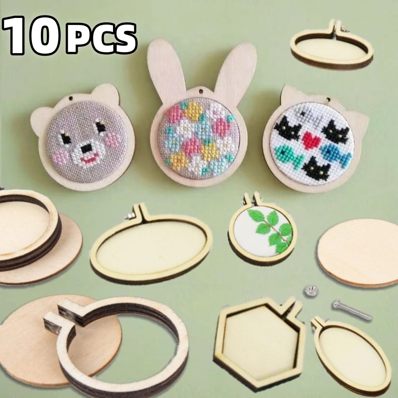 10PCS Mini Embroidery Hoop Woo – Wood Ring Blank recenzja i cena
