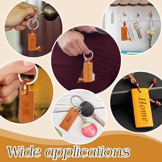 50pcs Wooden Tags Key Ring Bla – Wood Ring Blank recenzja i cena