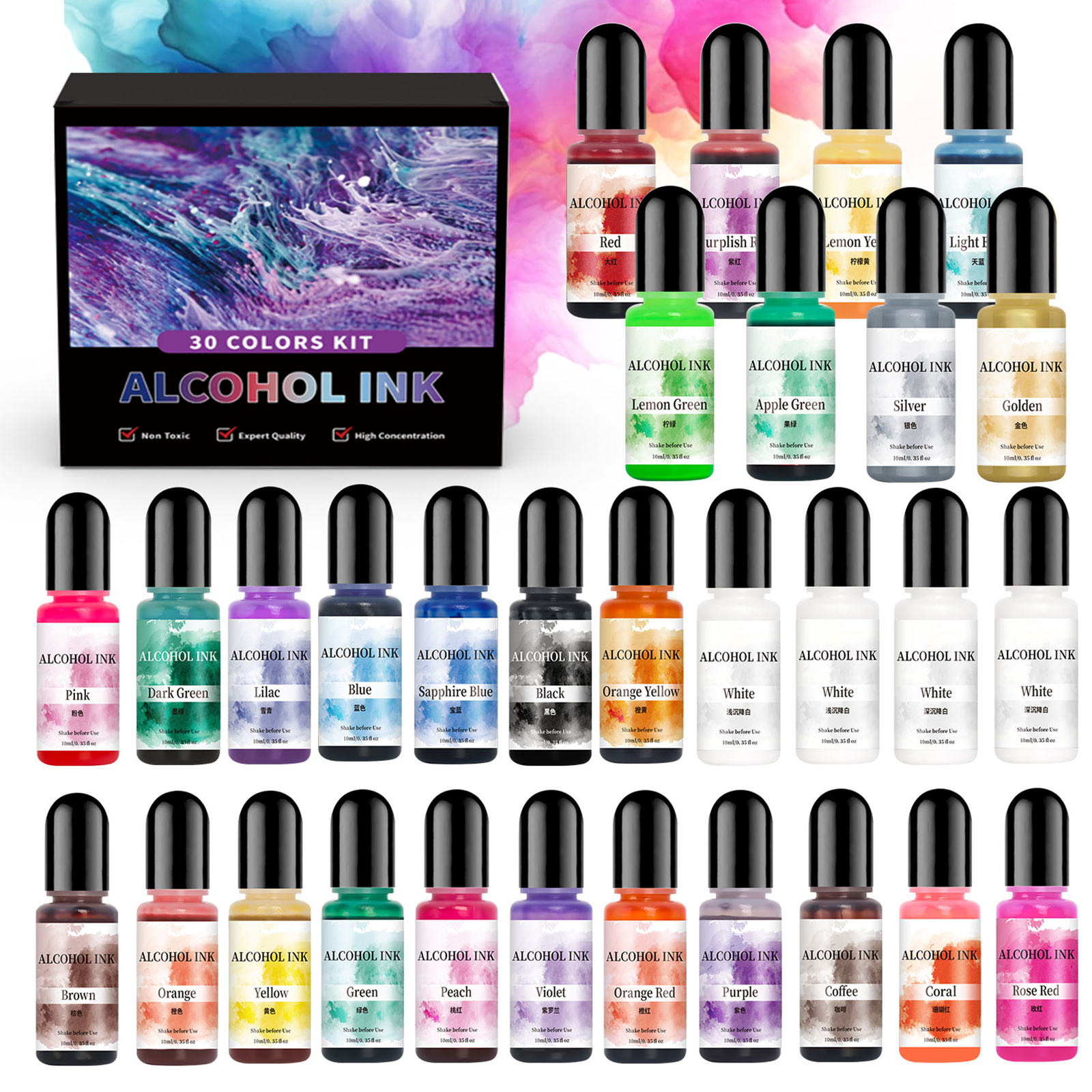 1set Art Ink Alcohol Epoxy Res – Resin Dye Alcohol recenzja i cena