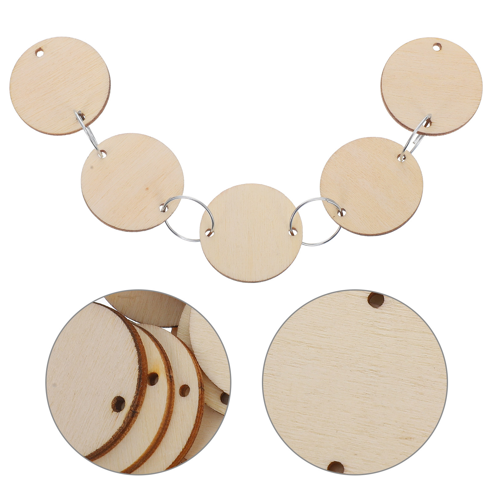 100Pcs Round Wood Chips Calend – Wood Ring Blank recenzja i cena