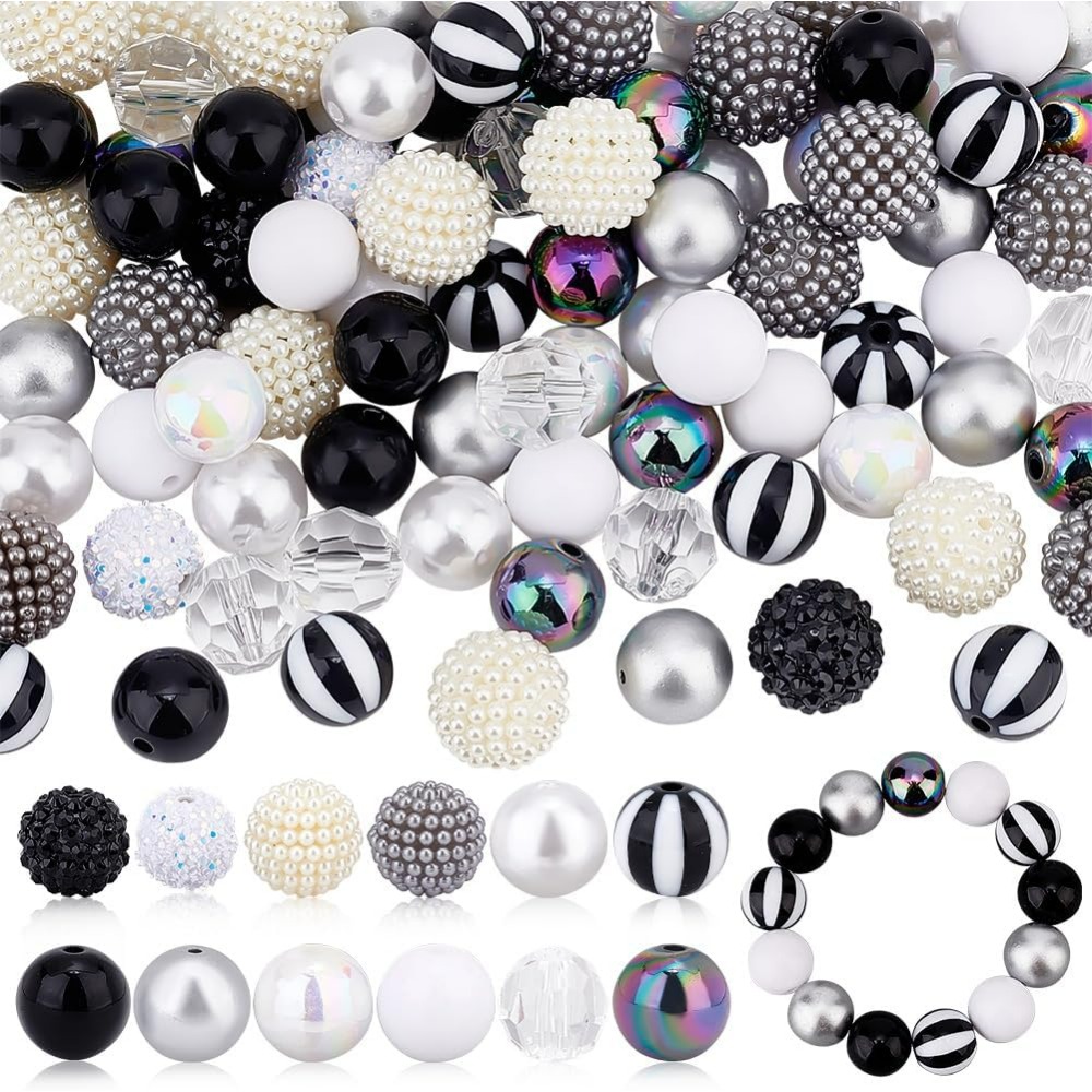 106pcs Chunky Beads 12 Styles  – Resin Crafts recenzja i cena