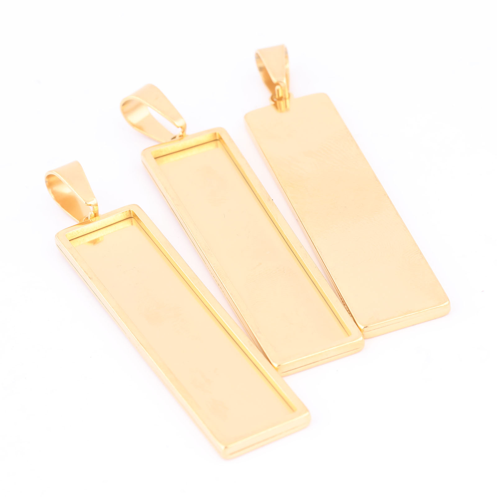 5pcs Stainless Steel Gold Plat – Bezels Set Pendant recenzja i cena