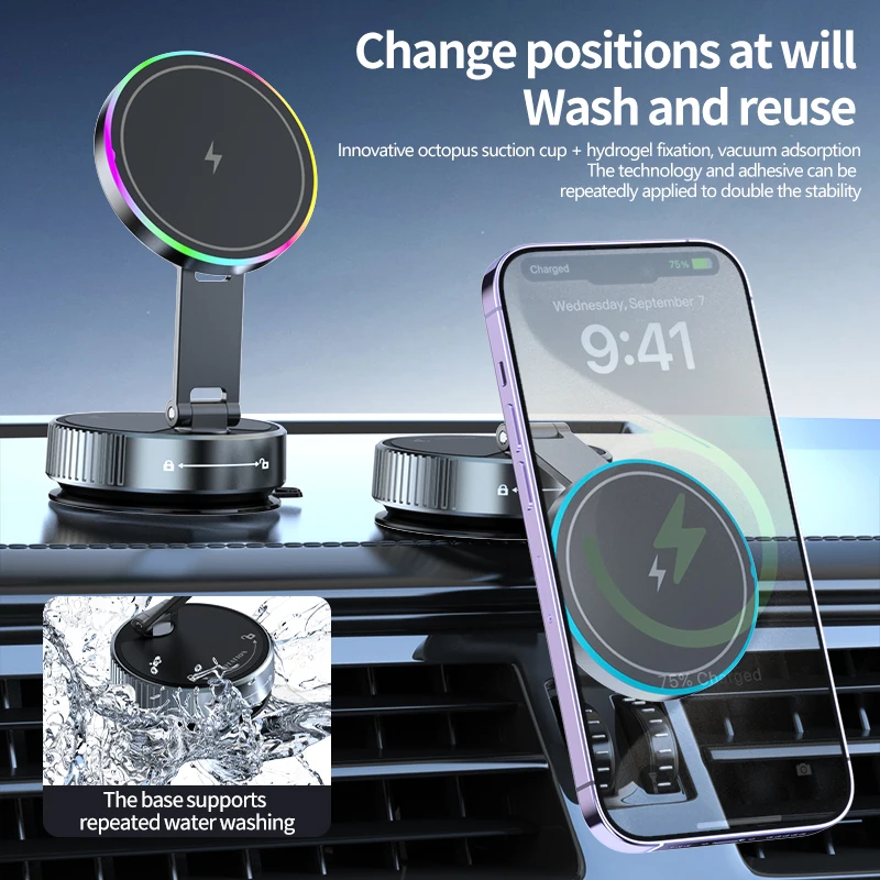 15W Wireless Car Charger Phone – Vacuum Chamber Small recenzja i cena