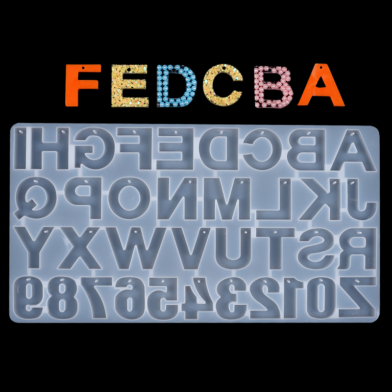 Letter Number Keychain Silicon – Gold Foil Flakes recenzja i cena