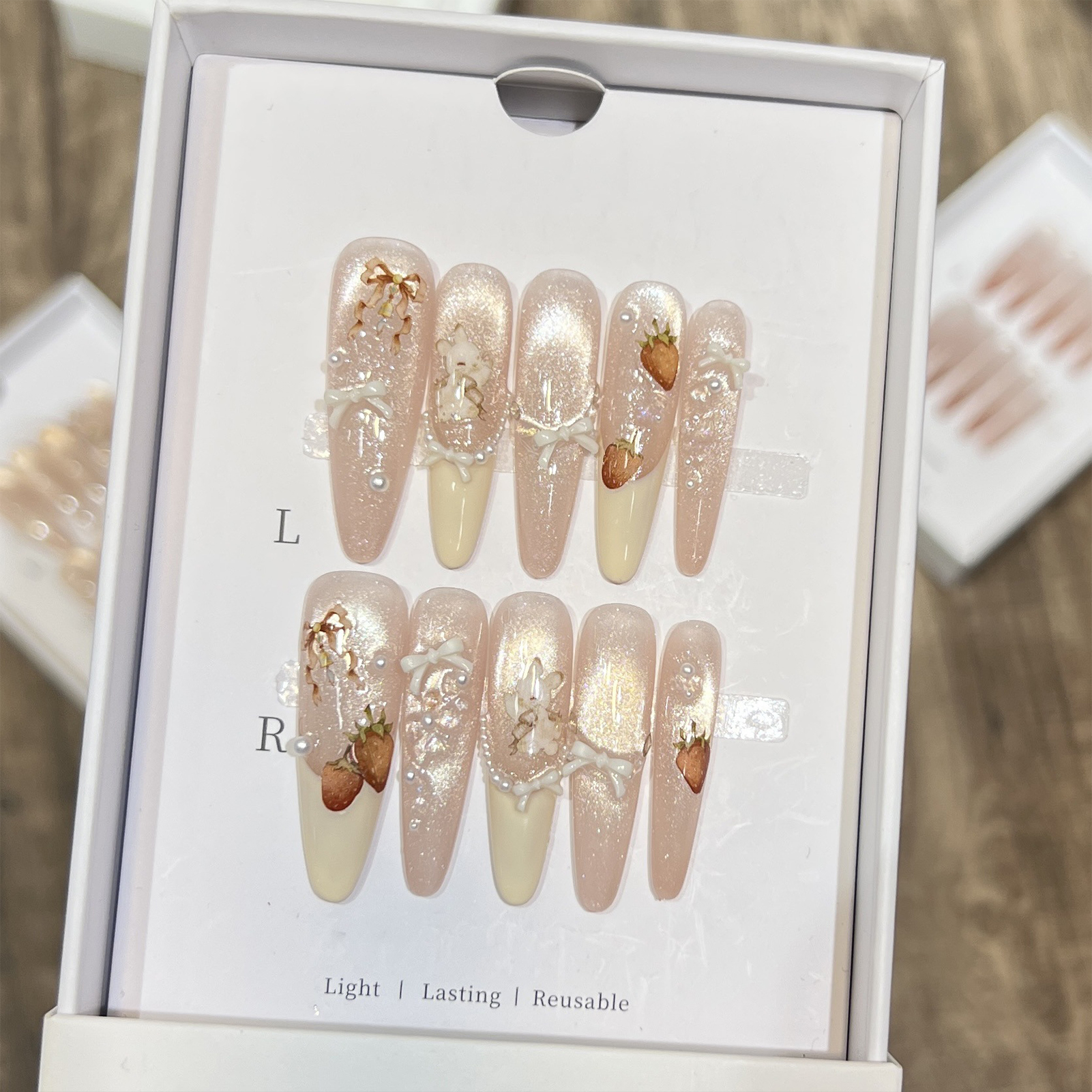 Press On Nails 10PCS Purple Fa – Resin Craft Material recenzja i cena