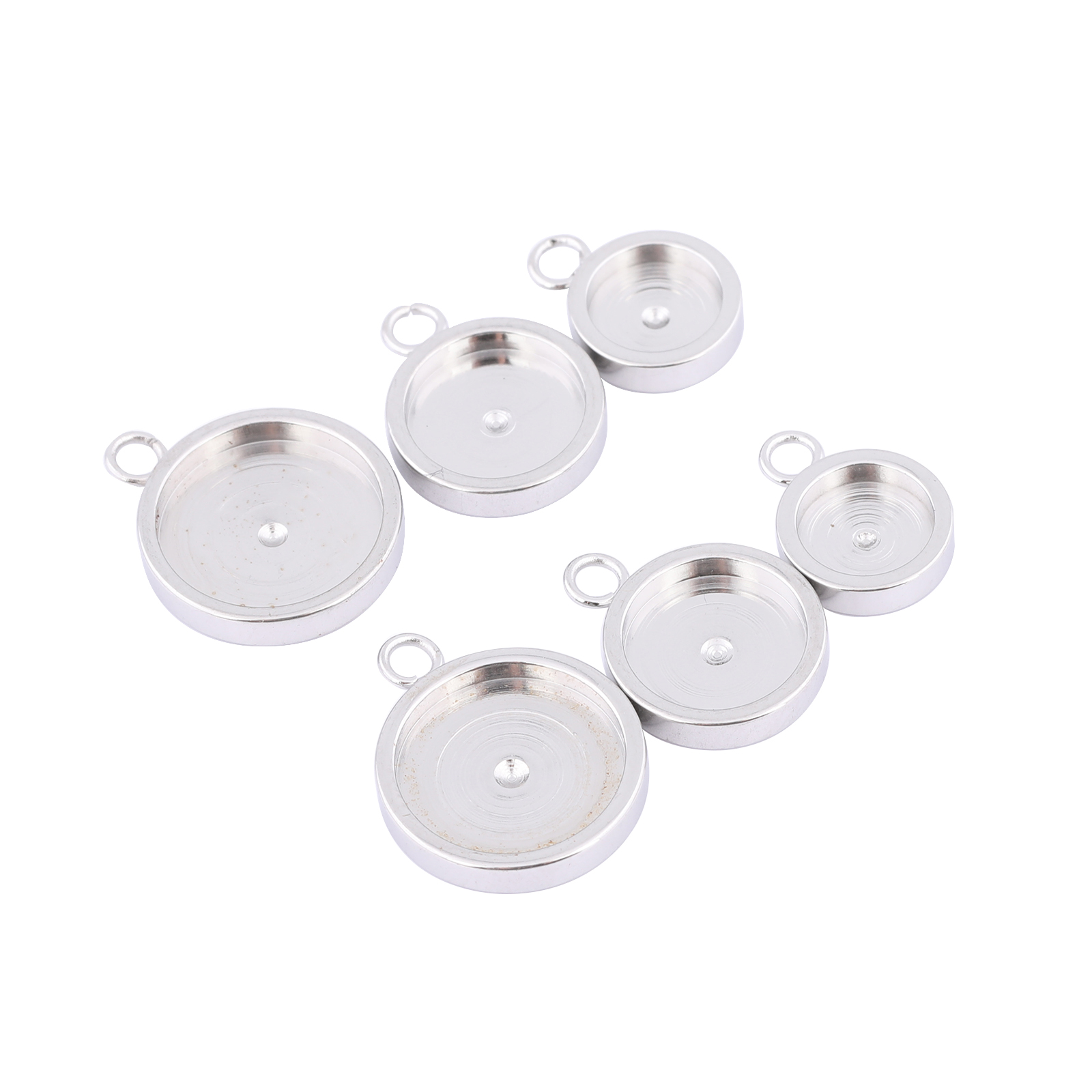 20pcs Stainless Steel 6mm 8mm  – Bezels Set Pendant recenzja i cena