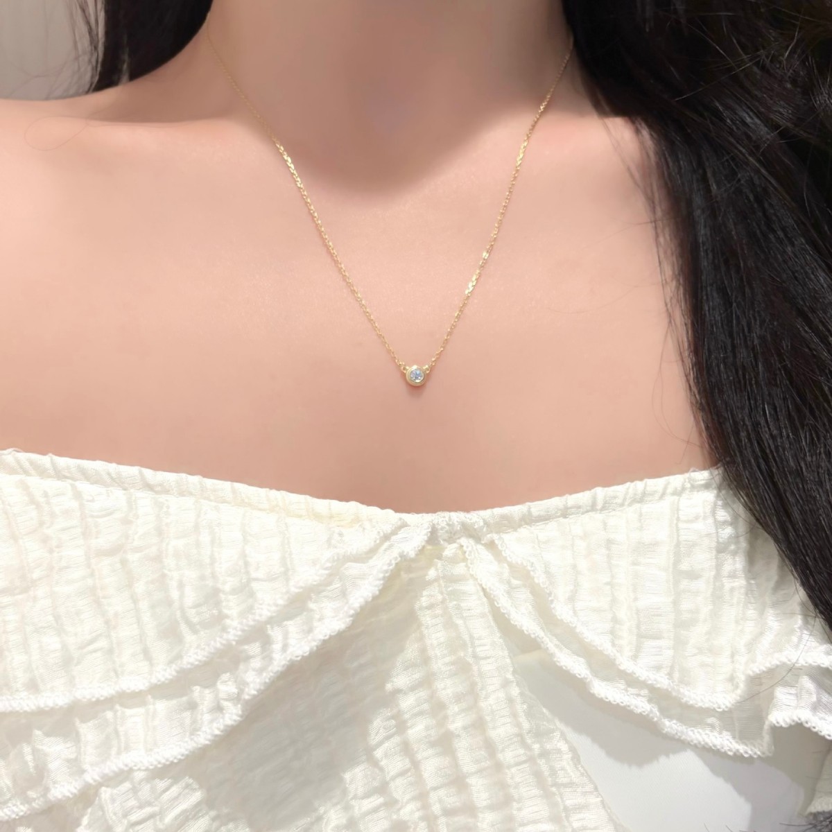 S925 Sterling Silver Moissanit – Bezels Set Pendant recenzja i cena