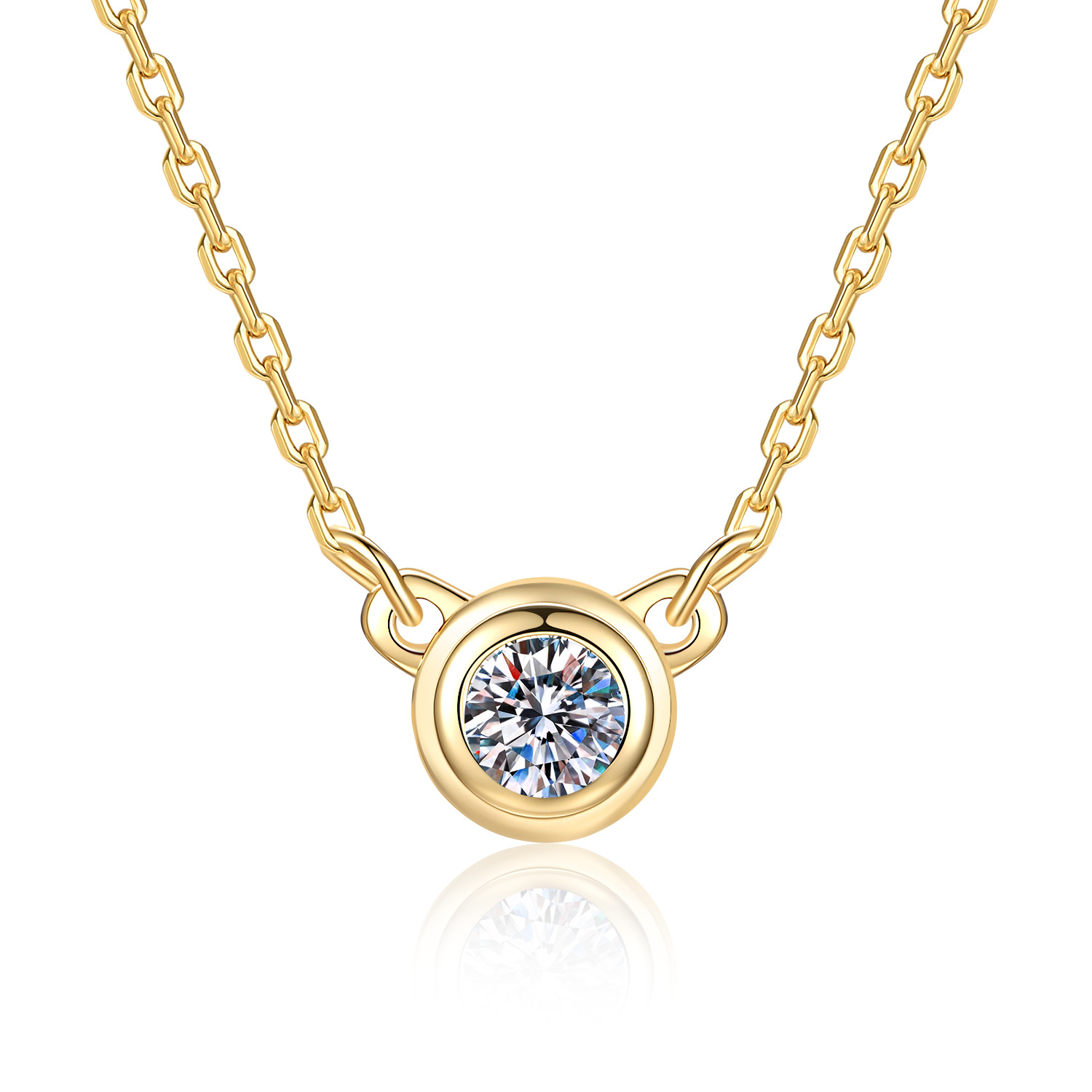 S925 Sterling Silver Moissanit – Bezels Set Pendant recenzja i cena