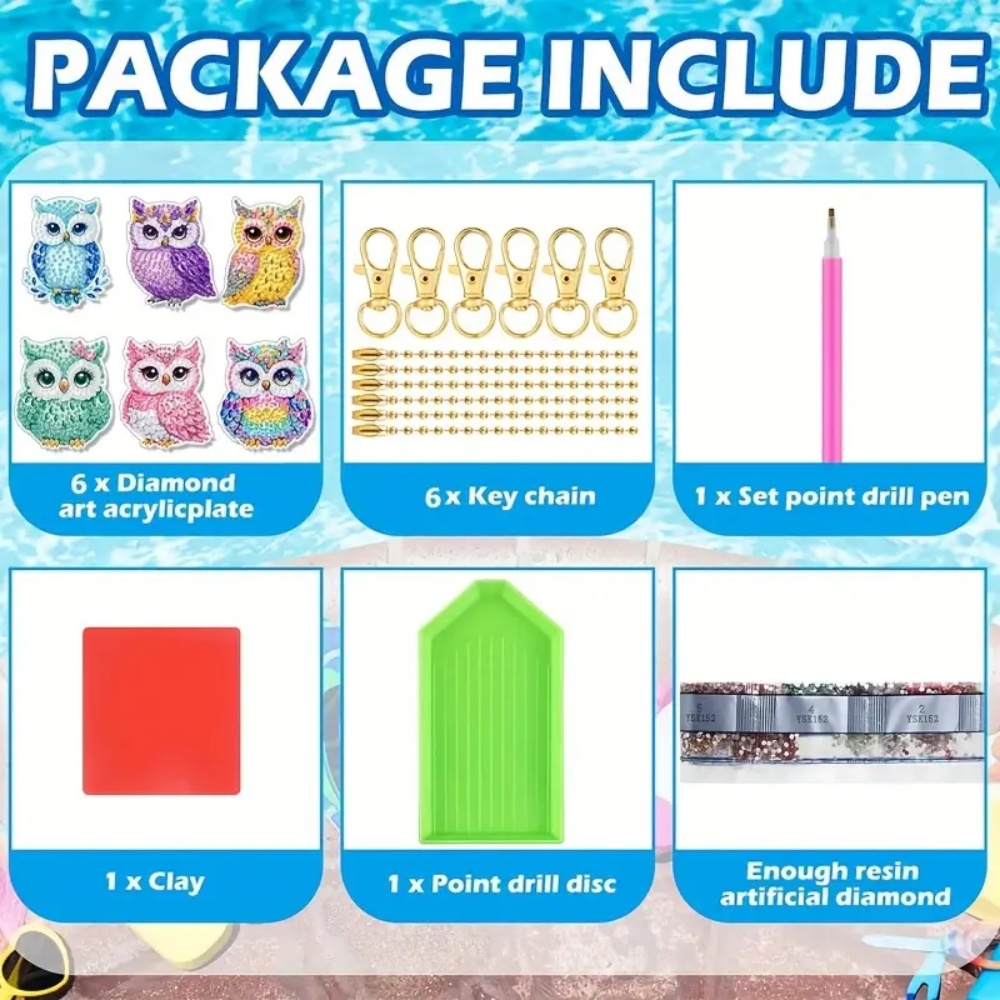 6-piece/set DIY Diamond Keycha – Resin Craft Ideas recenzja i cena