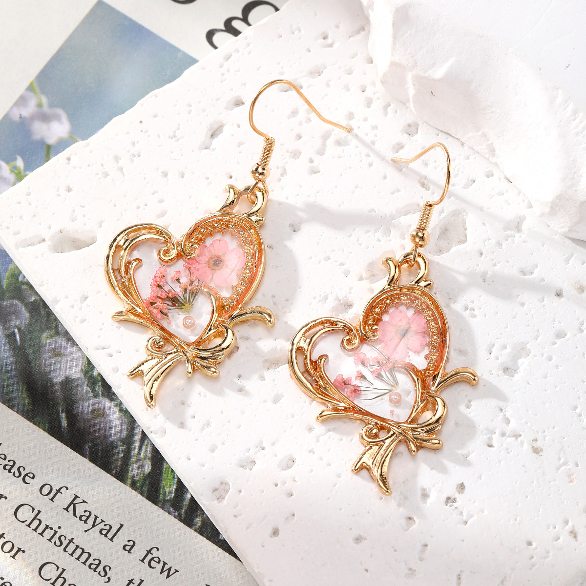 New Dried Flower Dangle Earrin – Dried Flower Bulk recenzja i cena