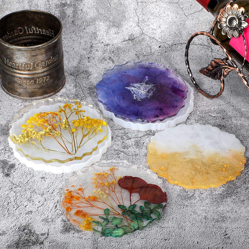 6 Pieces Resin Coaster Mold La – Geode Mold Silicone recenzja i cena