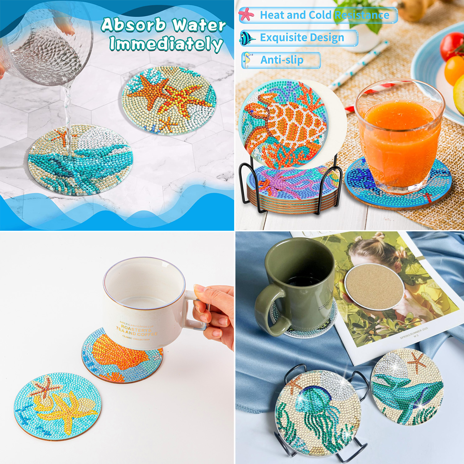 RUOPOTY 8pc/sets Diamond Paint – Resin Craft For Beginners recenzja i cena