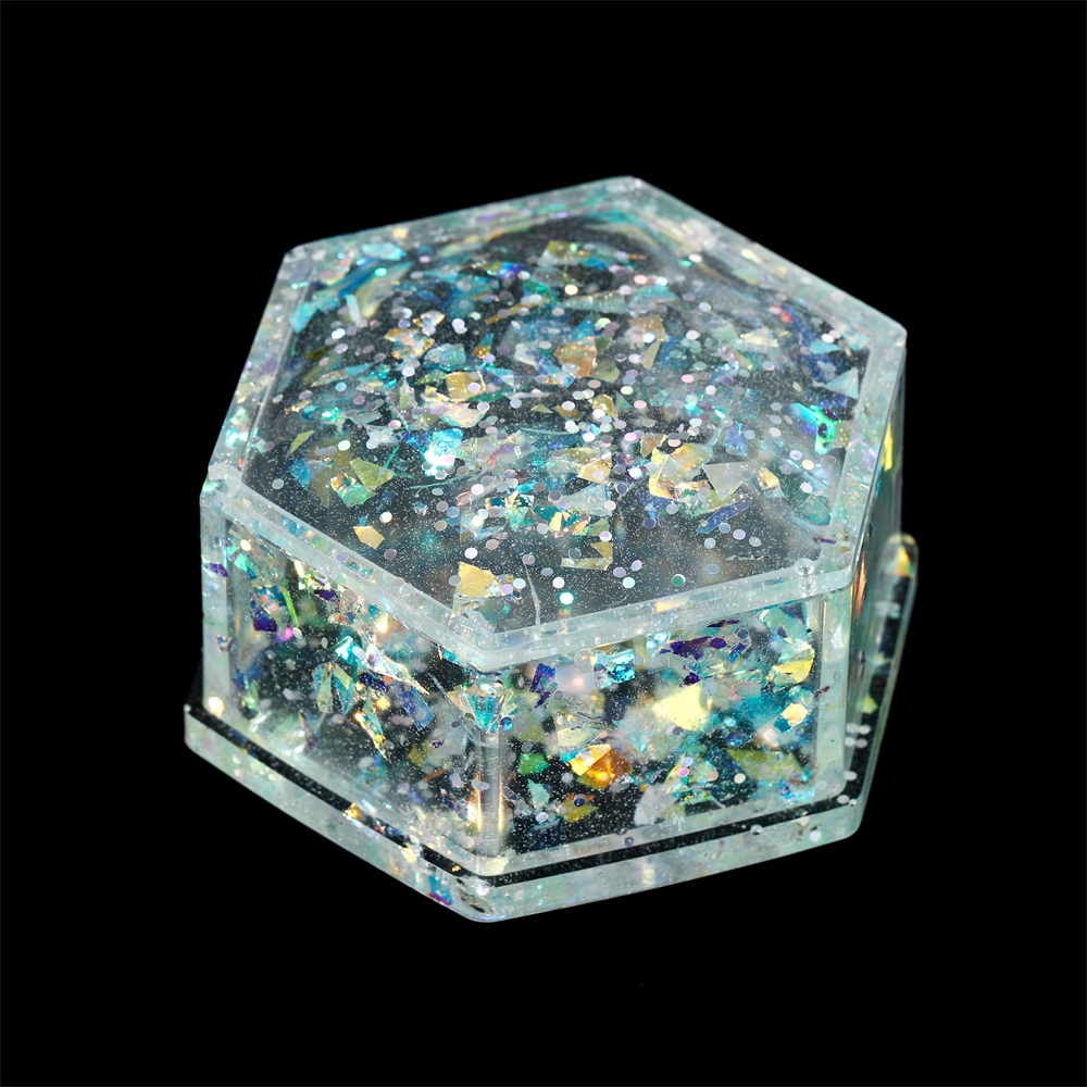 10g Irregular Shiny AB Mirror  – Gold Foil Flakes recenzja i cena