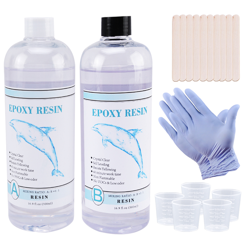 1:1 Clear Epoxy Resin Crystal  – Gold Foil Flakes recenzja i cena