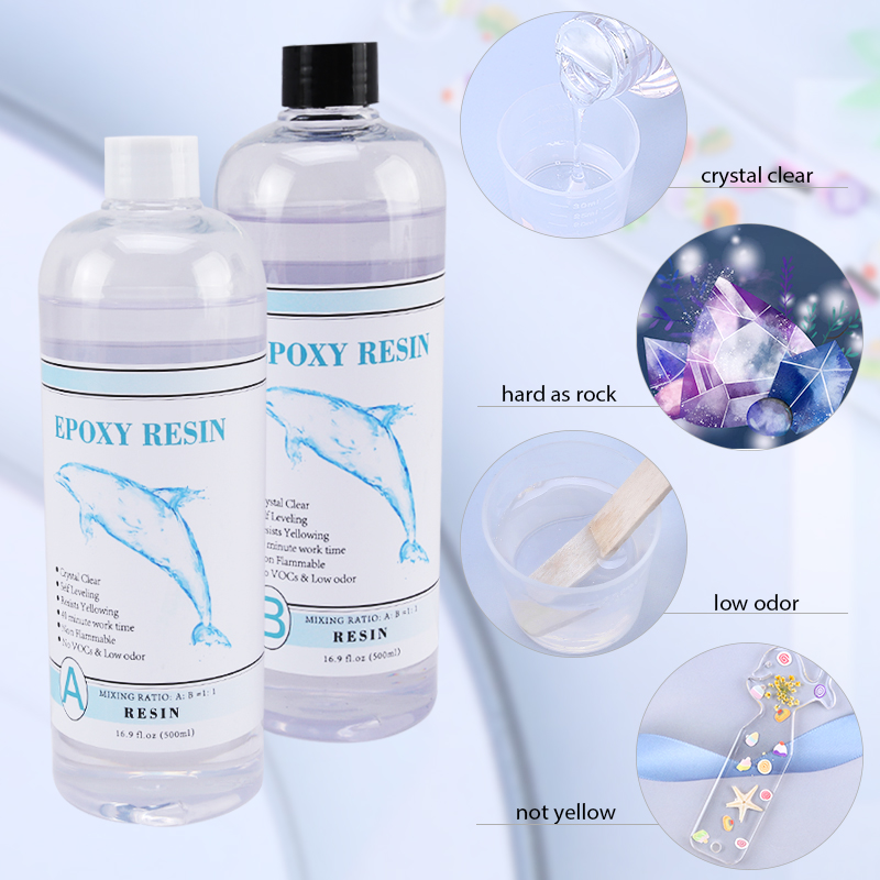 1:1 Clear Epoxy Resin Crystal  – Gold Foil Flakes recenzja i cena