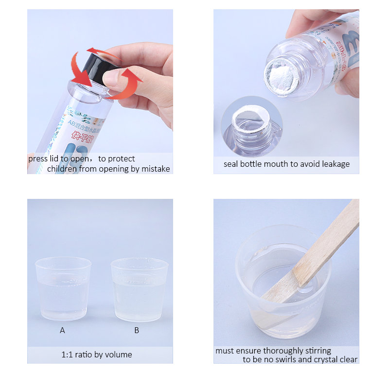 1:1 Clear Epoxy Resin Crystal  – Gold Foil Flakes recenzja i cena