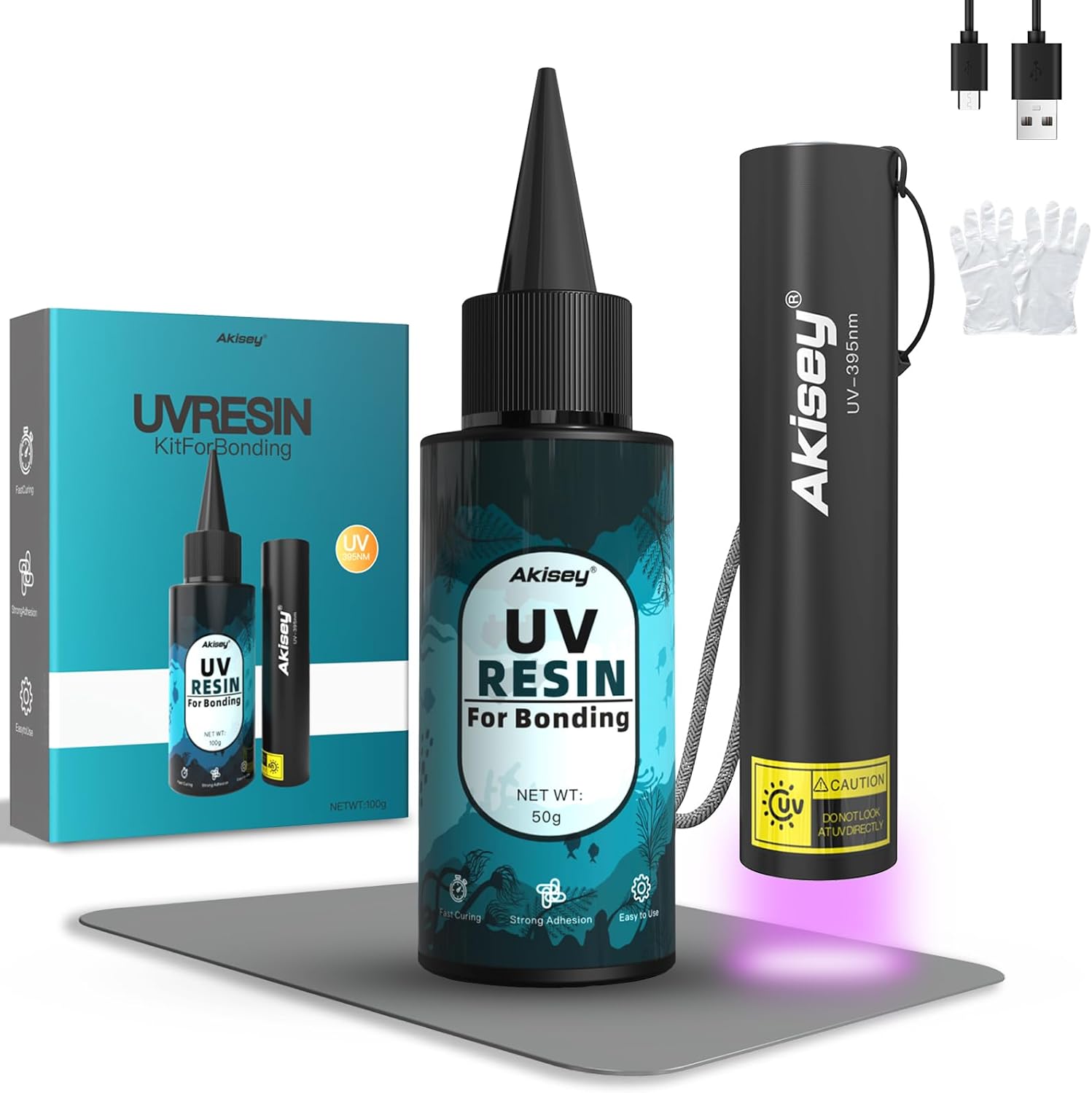UV Resin Kit with Light - 50g  – Resin Jewelry Kit recenzja i cena