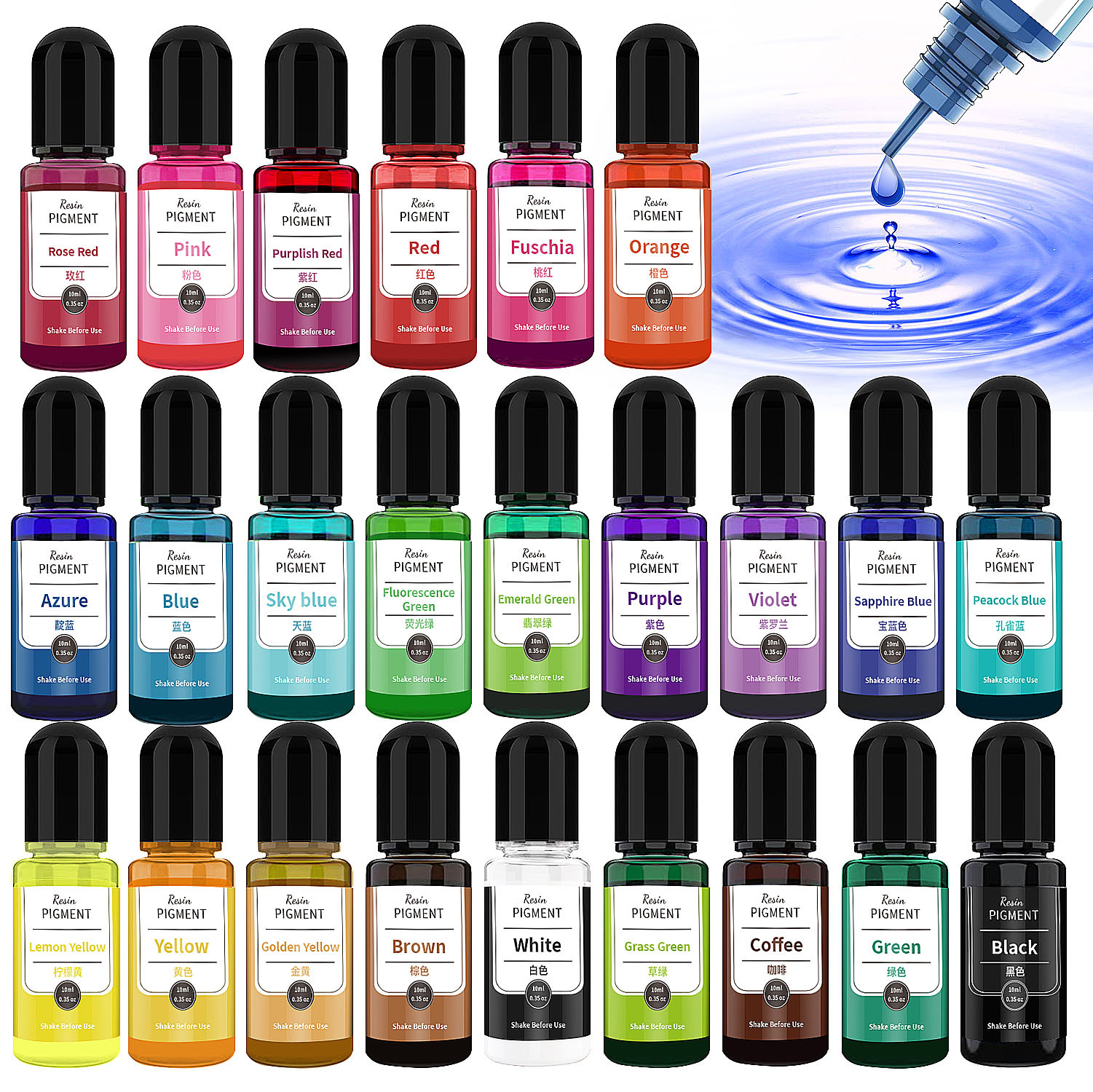 24/30 Colors Set 10ml Epoxy Re – Resin Dye Alcohol recenzja i cena