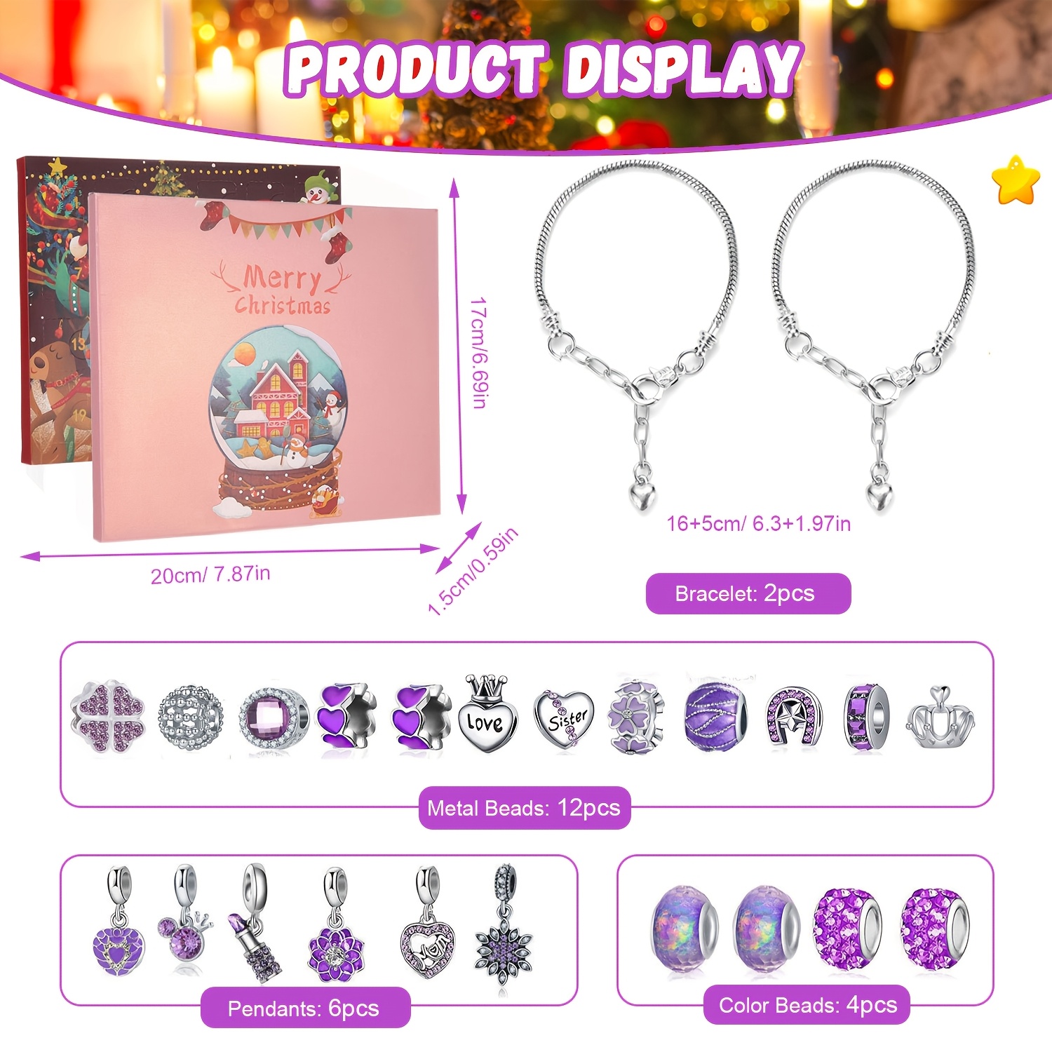 Christmas purple beads DIY jew – Resin Jewelry Kit recenzja i cena