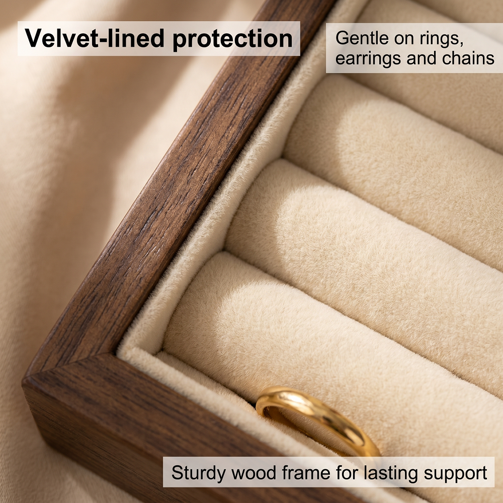 Wooden Ring Display Tray, Velv – Wood Ring Blank recenzja i cena
