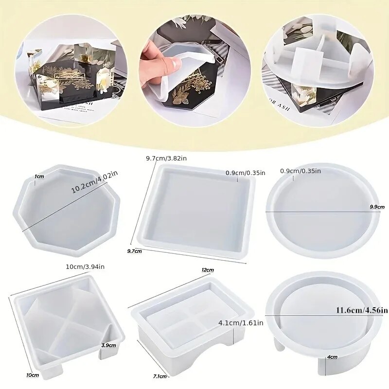 Coaster Resin Molds Set Includ – Serving Tray Mold recenzja i cena
