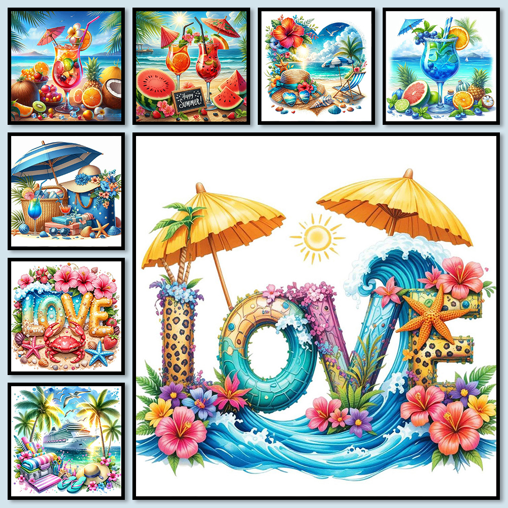 Summer Beach Full DIY 5D Round – Resin Craft For Beginners recenzja i cena