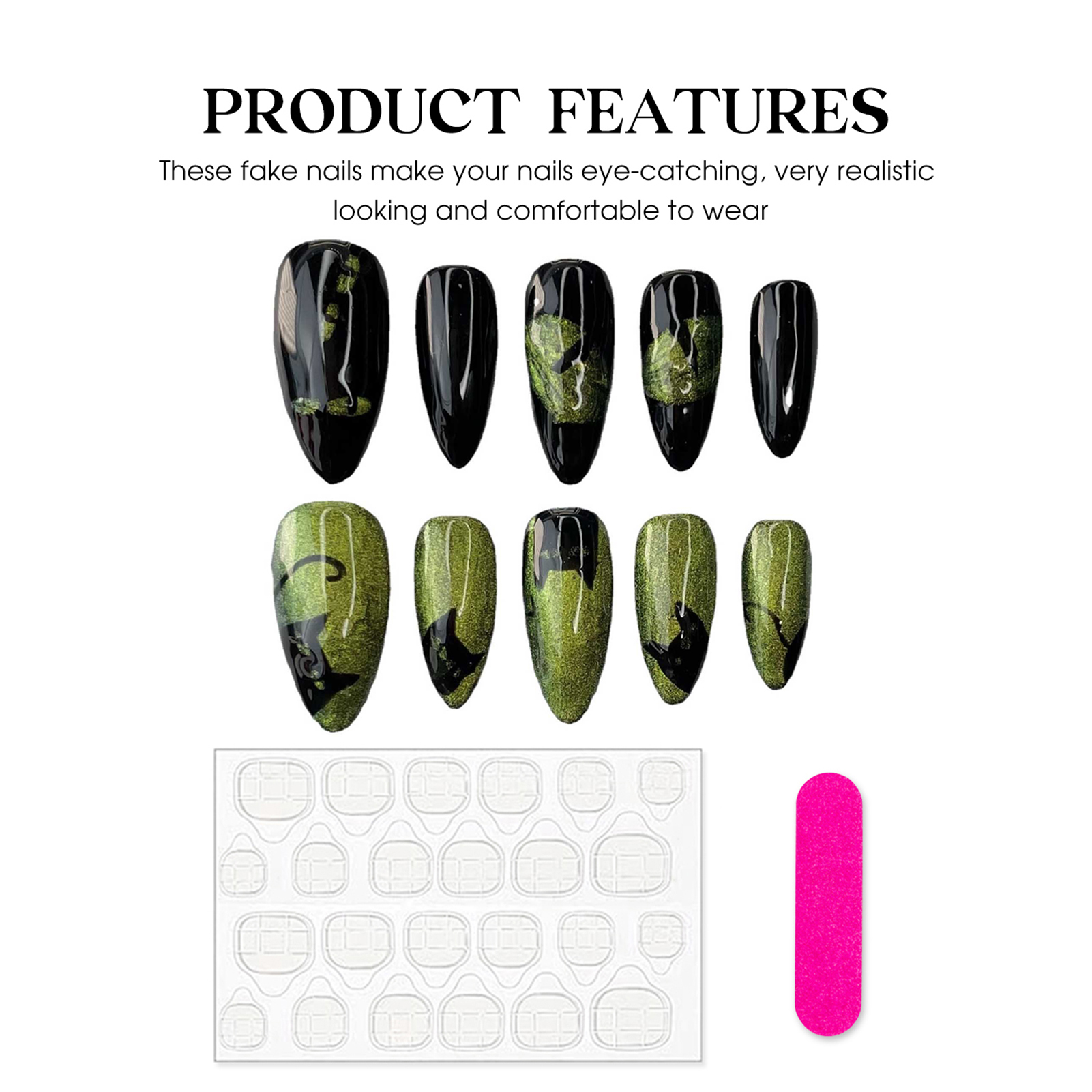 10pcs Handmade Press On Nails  – Resin Craft Material recenzja i cena
