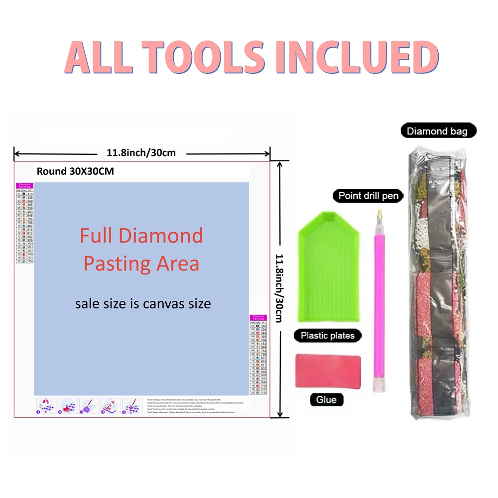 1pc frameless  5D DIY Diamond  – Resin Craft Kit recenzja i cena