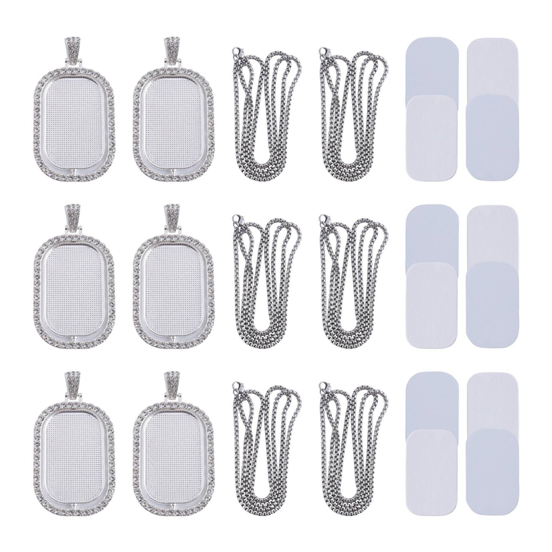 WORTHOWN-48Pcs Sublimation Rhi – Bezels Set Pendant recenzja i cena