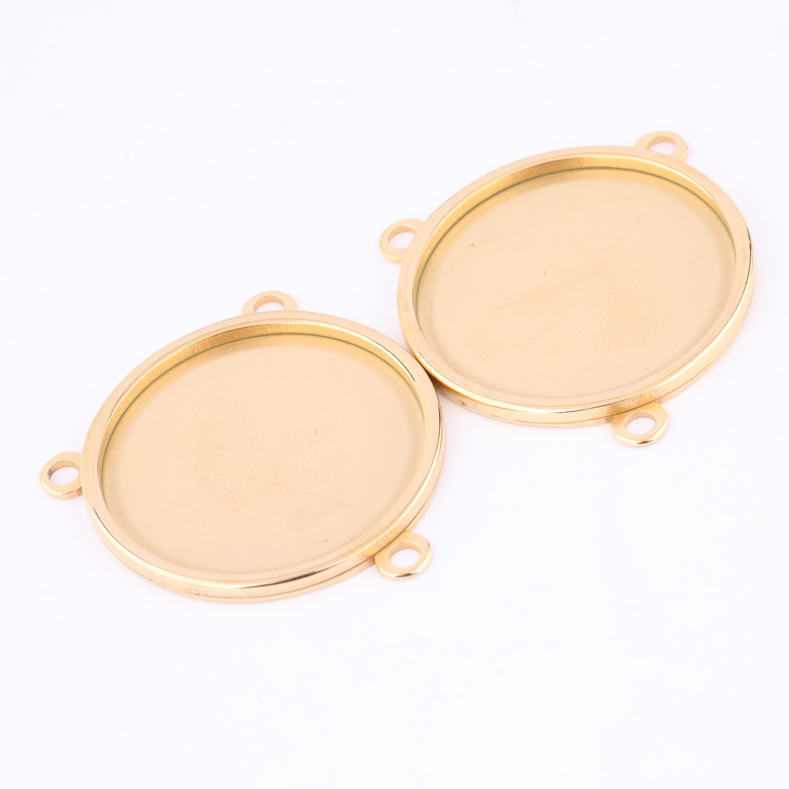 5pcs Stainless Steel Gold Plat – Bezels Set Pendant recenzja i cena