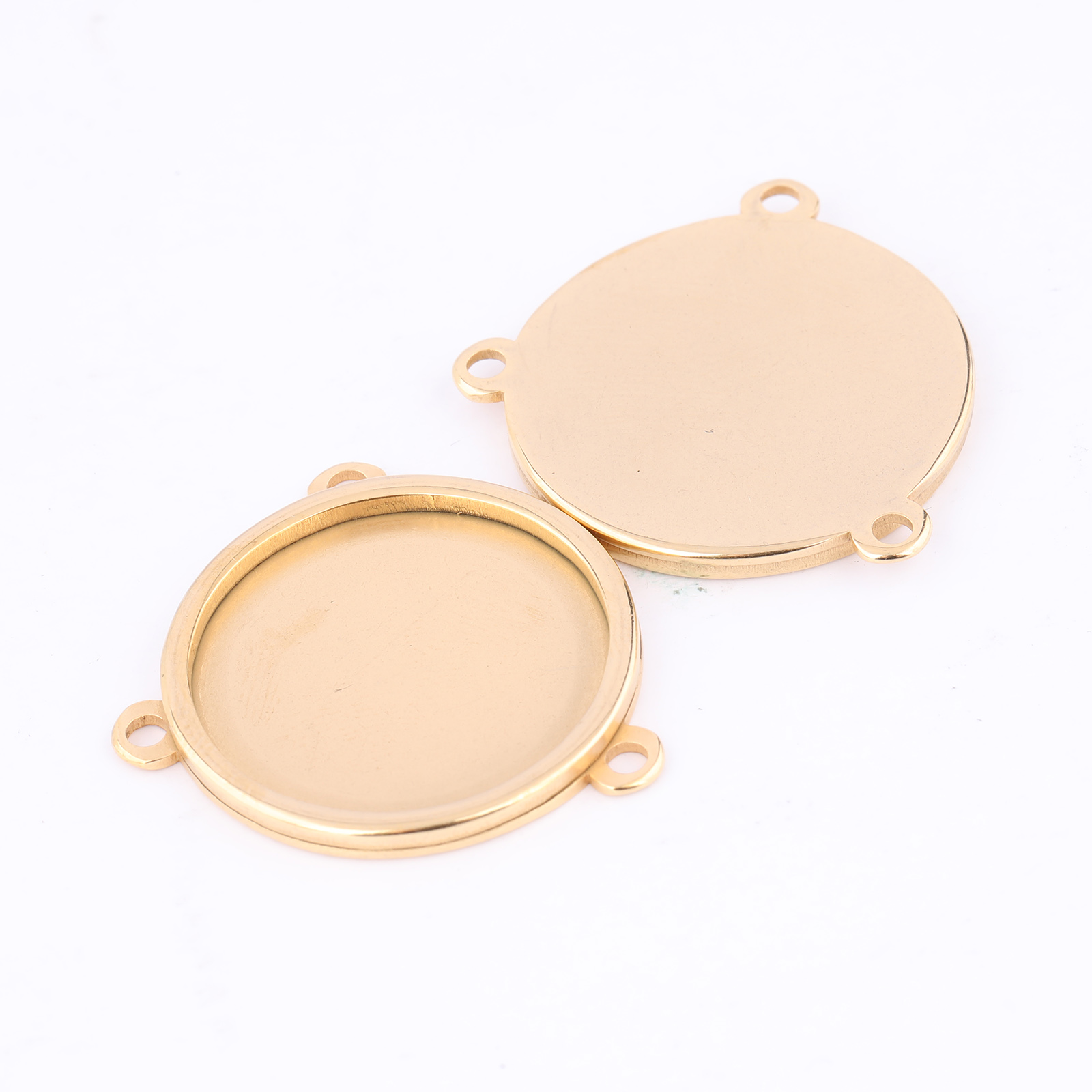 5pcs Stainless Steel Gold Plat – Bezels Set Pendant recenzja i cena