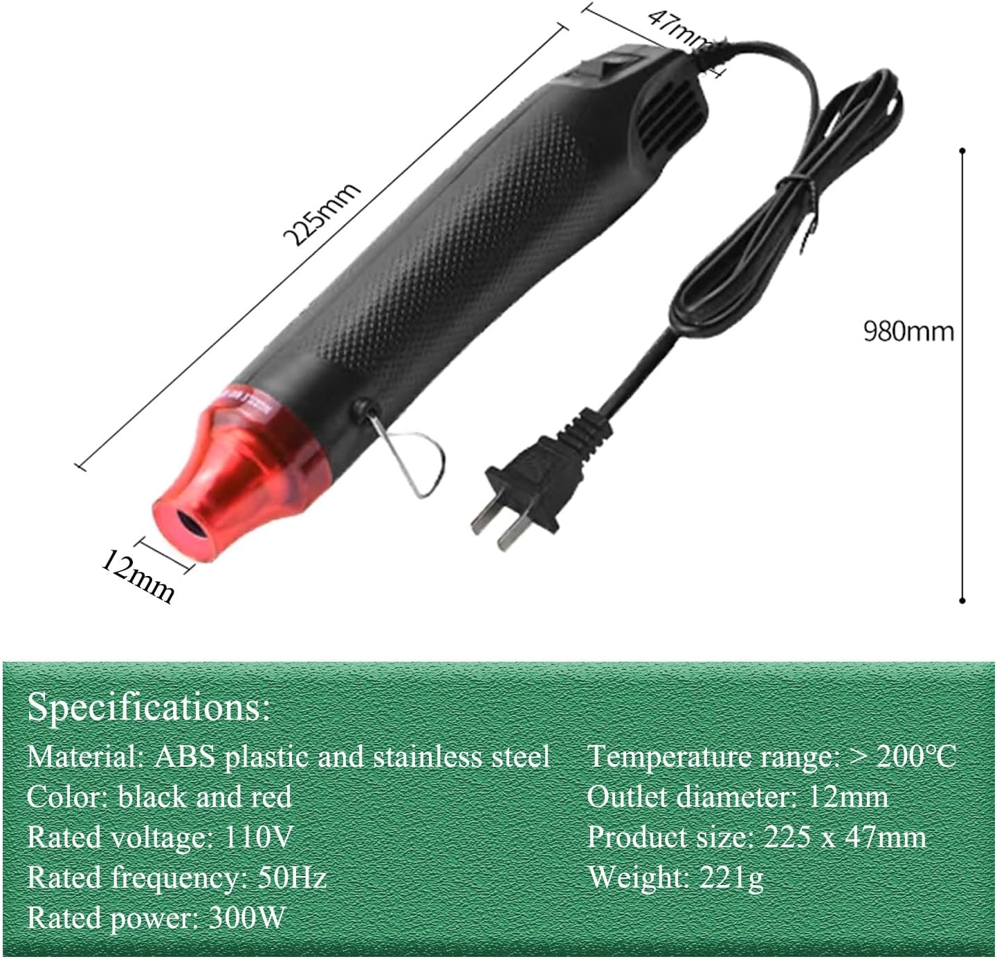300W Mini Heat Gun Dual-Temp 3 – Heat Gun Small recenzja i cena